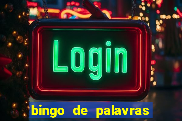 bingo de palavras cha de bebe